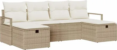 Immagine prodotto di Set di divani con cuscino 5 pcs polyrattan
