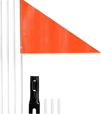 Produktbild von Fahrradflagge, orange - 1,8 m - Glasfaserstange - beidseitig