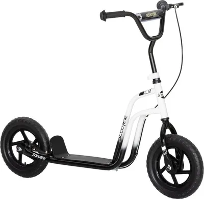 Produktbild von Kinderroller mit verstellbarem Lenker Räder Parkständer 5 12 Weiß