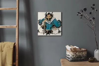 Produktbild von Coloray Hodiny Unikátní 30x30 cm  Tiché hodiny Pro obývací pokoj a kuchyň Nástěnné hodiny Plátno Bílé ručičky hodin - Asijské tradiční