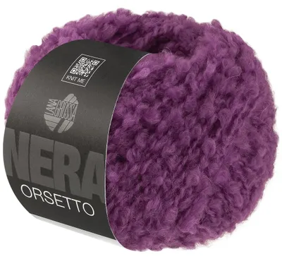 Produktbild von Lana Grossa ORSETTO (NERA) 50 g Weiches Bouclé-Garn aus Alpaka- und Merinofasern 75 m Farbe 020 - Pflaumenblau
