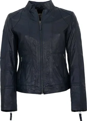Produktbild von 7eleven - Damen Lederjacke Lammnappa navy Größe 44