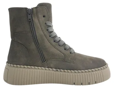 Imagen del producto de Botas Gabor, tipo botín con cordones, color beige, para uso casual