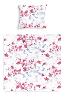 Produktbild von Amilian Kinderbettwäsche Set 2-teilig Deckenbezug 80×80 & Kissenbezug 35×40 - 100% Baumwolle Hotelverschluss – für Kinderwagen, Wiege und Stubenbett