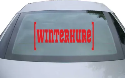 Produktbild von Indigos UG - Aufkleber Heckscheibe & Motorklappe DE6425 - rot - 600x287 mm - Winterhure - Auto Scheiben Fenster Heckklappe Tuning Racing JDM - Die cut