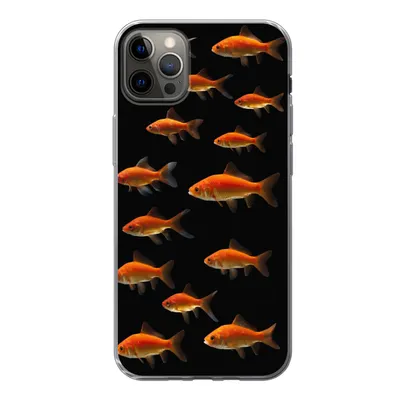 Produktbild von MuchoWow® Handyhülle Schutzhülle Hülle für iPhone 13 Pro Max Goldfisch - Tiere - Schwarz Silikon Softcase Handy Hülle - Mobiltelefon
