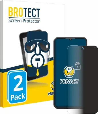 Produktbild von 2x BROTECT Sichtschutzfolie für Oukitel WP35 5G Anti-Spy Privacy Sichtschutz Blickschutz Folie Blaulicht-Schutz