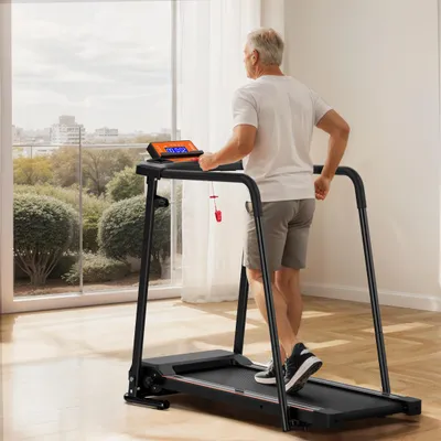 Produktbild von Laufbänder für Zuhause, erweiterte Handläufer für Recovery Fitness, tragbare Laufbänder für Senioren mit optionaler APP-Steuerung, 120 kg Kapazität Treadmill