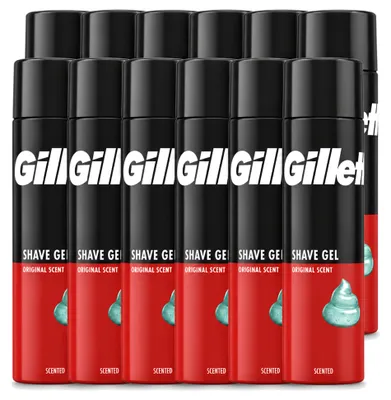 Produktbild von 12 x Gillette Fusion5 Ultra Sensitive Scheergel für empfindliche Haut 200 ml - Vorteilspackung - 12 Stücke