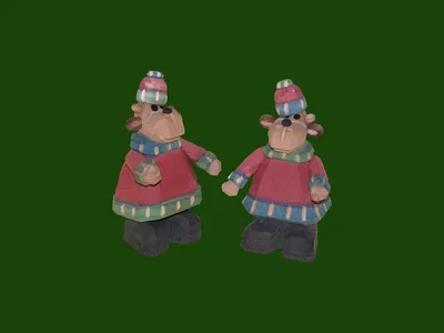 Productafbeelding van Houten elandfiguur, handgesneden, hoogte 9 cm, nieuw