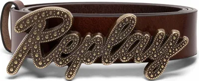 Produktbild von REPLAY Leder Gürtel Belt W95 Partridge dunkelbraun