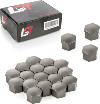 Produktbild von 20x Radschrauben Kappen Radschraubenkappen Set 17mm grau für VW SEAT SKODA
