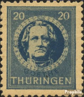 Produktbild von Briefmarken Sowjetische Zone (All.Bes.) 1945 Mi 98II, weißer Haken im G von THÜRINGEN (Feld 73) postfrisch Thüringen