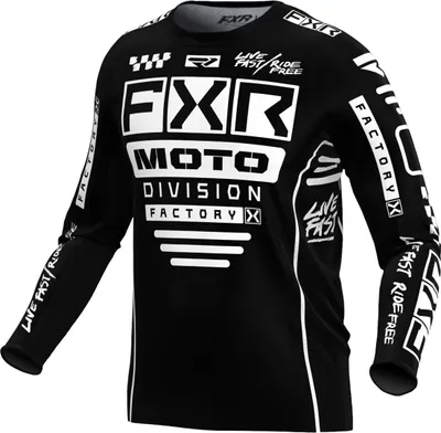 Immagine prodotto di Maglia da motocross giovanile FXR Podium 2024, nero/bianco, M