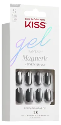 Imagen del producto de Kiss Uñas postizas efecto ojo de gato - Uñas de gel magnéticas - 28 unidades - Cortas ovaladas