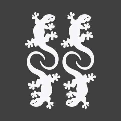 Produktbild von Sticker Aufkleber Reflektierend Gecko Weiß