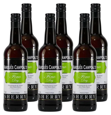 Produktbild von Marqués Campoalto Sherry Fino Dry (6 x 0,75L)