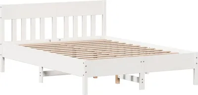 Produktbild von Massivholzbett ohne Matratze Weiß 120x190 cm Kiefernholz