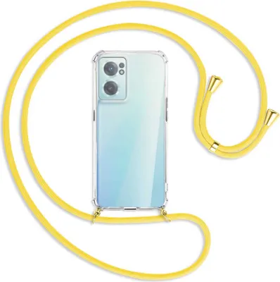 Produktbild von Handykette Backcover-Schutzhülle mit Band (Metall goldfarben) für OnePlus Nord 2 CE - gelb