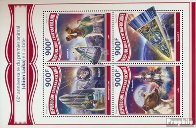Produktbild von Briefmarken Zentralafrikanische Republik 2017 Mi 7415-7418 Kleinbogen (kompl. Ausgabe) postfrisch Weltraum