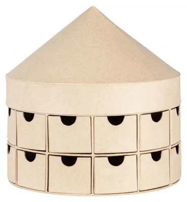 Productafbeelding van Décopatch, papmaché adventskalender, 25x25x25 cm, kartonbruin, model HD088C