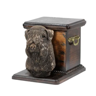 Obrázek produktu pro Měkkosrstý pšeničný teriér  - Urna na popel psa se soškou, elegantní urna pro psa, výjimečná urna s busty psa značky Art-Dog.