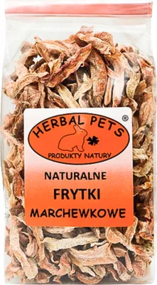Obrázok produktu pre Mrkvové chipsy pre hlodavce - zdravé občerstvenie pre králiky a morčatá 100G