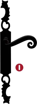 Image de Ensemble de porte rustique Aquitaine 41 BOUVET Fer noir - Clé L - 16407