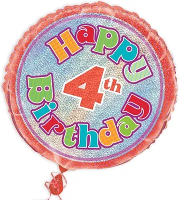 Produktbild von Unique Party 55491, Spielzeugballon, Folie, Mehrfarbig, Geburtstag, Rund, 4 Jahr(e)