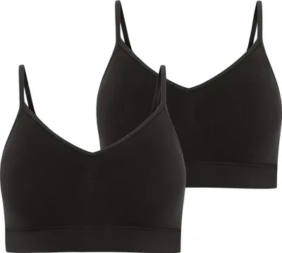 Produktbild von Jockey Damen Bralette, 2er Pack - Seamfree Core Stretch Bralette, einfarbig Schwarz 2XL