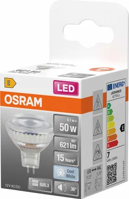 Produktbild von Osram LED STAR MR16 12 V Reflektorform, 6,1 W, 621 lm, 4000 K