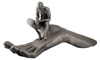 Immagine prodotto di Gilde Skulptur, "Mano", scultura in ferro, color marrone, confezione da 2, lunghezza 21 cm, larghezza 9 cm, altezza 12 cm. Codice: 84276 4063387842768