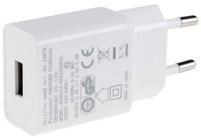 Produktbild von ChiliTec 23879 Stecker-Netzteil mit USB "CTN-0510" Ein 110-240V, Aus 5V=, 1A, 5W, weiß