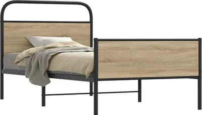 Immagine prodotto di vidaXL Struttura per letto senza materasso 90x190 cm Materiale a base di legno rovere Sonoma