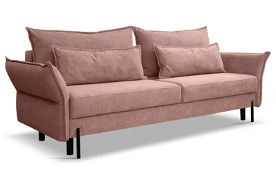 Zdjęcie produktu dla Sofa rozkładana Volio z pojemnikiem na pościel Różowy