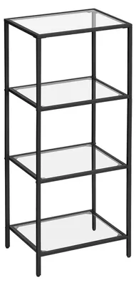 Obrázok produktu pre Štvorposchodový regál z tvrdeného skla – 40 x 30 x 95 cm