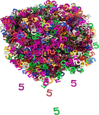 Produktbild von Oblique Unique Konfetti Zahl 5 Geburtstag Jubiläum +800 Stk. Streudeko Tisch Deko - bunt