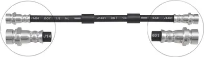 Produktbild von Bremsschlauch 280 mm INN M10x1.0 INN M10x1.0 A.B.S. für u.a. FORD FIESTA