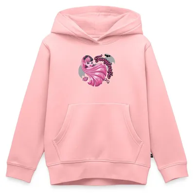 Produktbild von Spreadshirt Monster High™ Draculaura Fangtastic Kinder Premium Hoodie, 122/128 (6 Jahre), Rosa