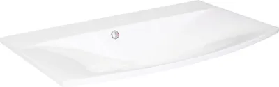 Zdjęcie produktu dla Umywalka FACKELMANN CAPRI / Umywalka z odlewanego marmuru / Wymiary (szer. x wys. x gł.): ok. 80 x 14,5 x 50 cm / Umywalka do zabudowy / Wysokiej jakości umywalka do łazienki i WC / Kolor: biały / Szerokość: 80 cm