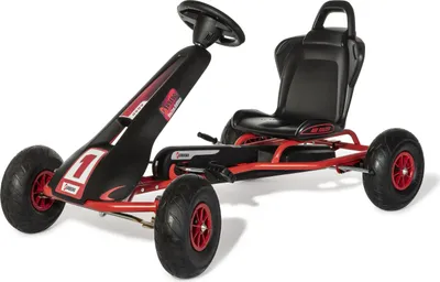 Produktbild von Ferbedo Go Kart AR 8G Gokart Kart in schwarz/rot mit Soundlenkrad Luftbereifung