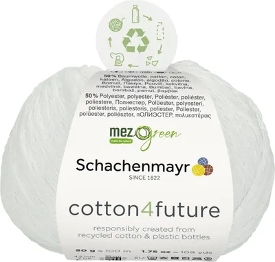 Produktbild von Schachenmayr Baumwolle4future, 50g White Handstrickgarne