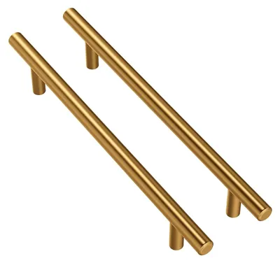 Produktbild von 5 Stück Möbelgriffe in Gold, 160 mm Lochabstand für Küchenschränke und Schubladen