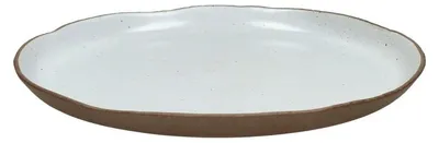 Productafbeelding van Pomax Igni serveerschaal van steengoed, crèmekleurig, Ø 27 x H 2 cm
