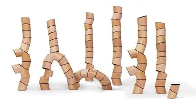 Image de Eduplay, ensemble de construction Loggos, 75 pièces, bois de hêtre, jouet coloré