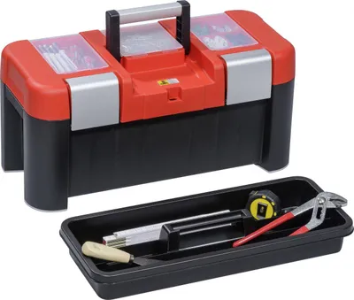 Produktbild von allit Werkzeugkoffer McPlus Alu 21 PP rot/schwarz unbestückt