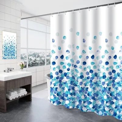 Obrázek produktu pro Omgoods – Voděodolná sprchová závěsa s květinovým vzorem, 240 x 200 cm
