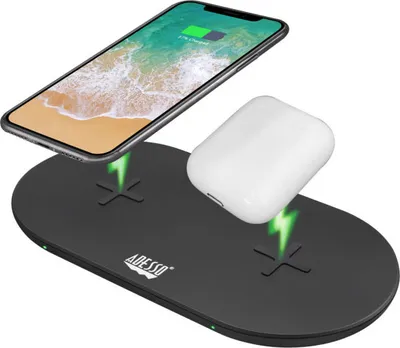 Immagine prodotto di Adesso caricatore wireless veloce con 2 bobine di ricarica 15W nero