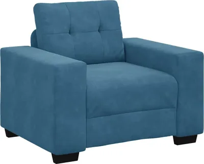 Obrázek produktu pro Rozkládací křeslo modré 100 x 78 x 80 cm sametové