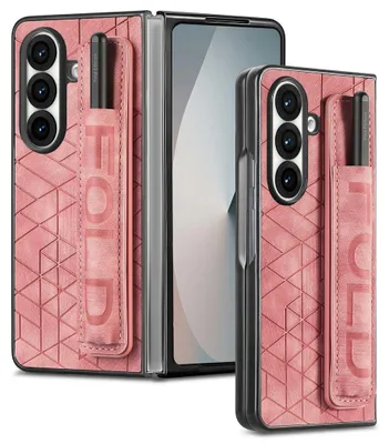 Obrázok produktu pre Puzdro na telefón, držiak na pero, remienok na zápästie pre Samsung Galaxy Z Fold8 Ultra 5G, farba: ružová